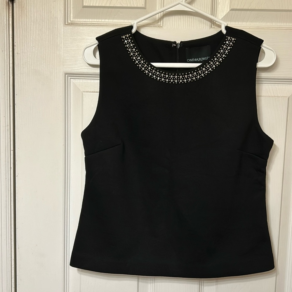 Black Sequined Cynthia Rowley Top